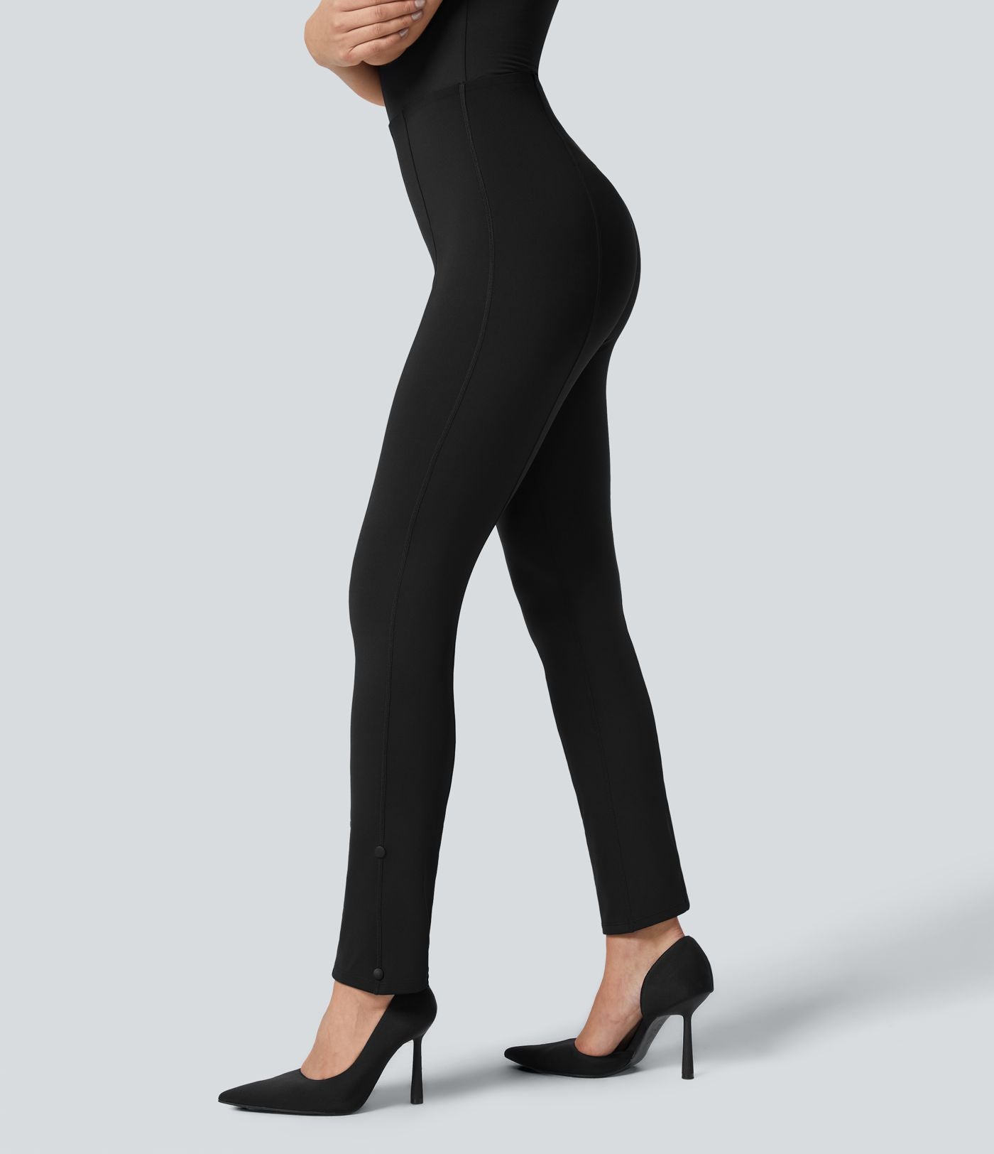 Pantalon de travail 7/8 gainant taille haute avec ourlet ajustable Halara Flex™