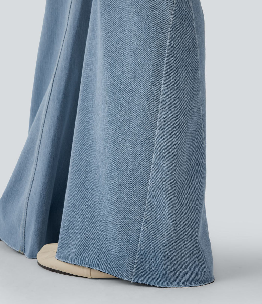 Jean décontracté Halara Flex™ taille mi-haute coupe évasée avec poches