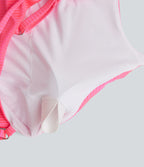 Maillot de bain une pièce côtelé avec découpe anneau et bretelles ajustables