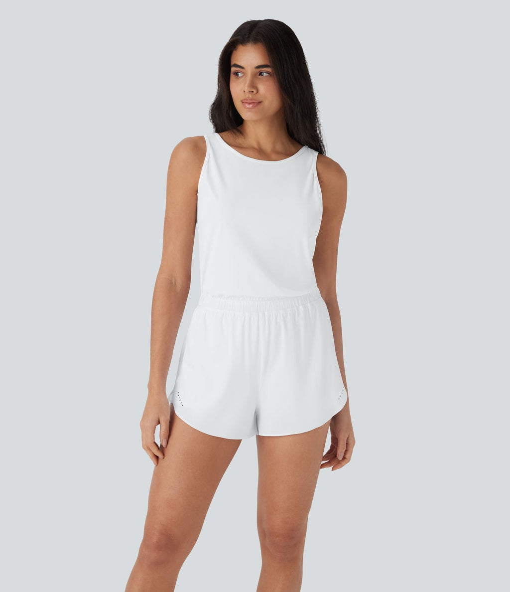 Combi-short running 2-en-1 dos nu réfléchissant séchage rapide avec poches latérales - Édition Easy Peasy - UPF50+