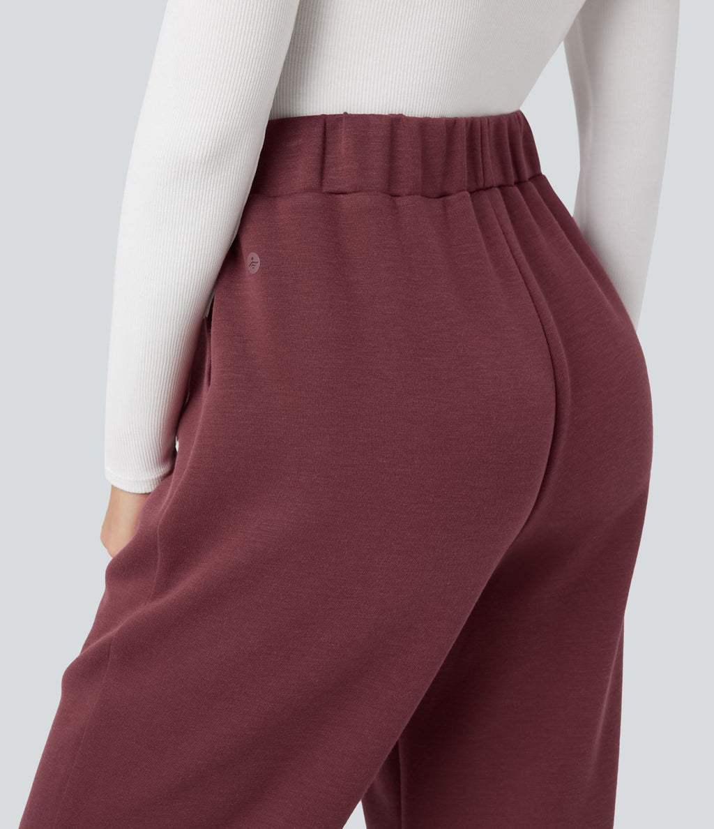 Pantalon décontracté SpacerTek™ taille haute, coupe fuselée avec poches
