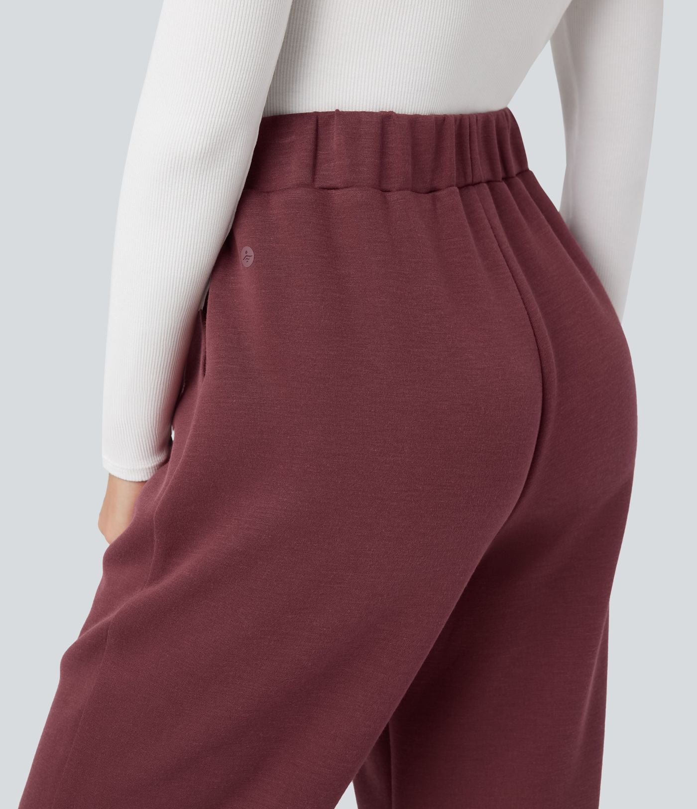 Pantalon décontracté SpacerTek™ taille haute, coupe fuselée avec poches