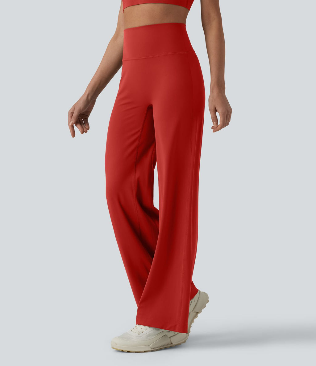 SoftlyZero™ Pantalon yoga coupe droite gainant taille haute à fronces - UPF50+