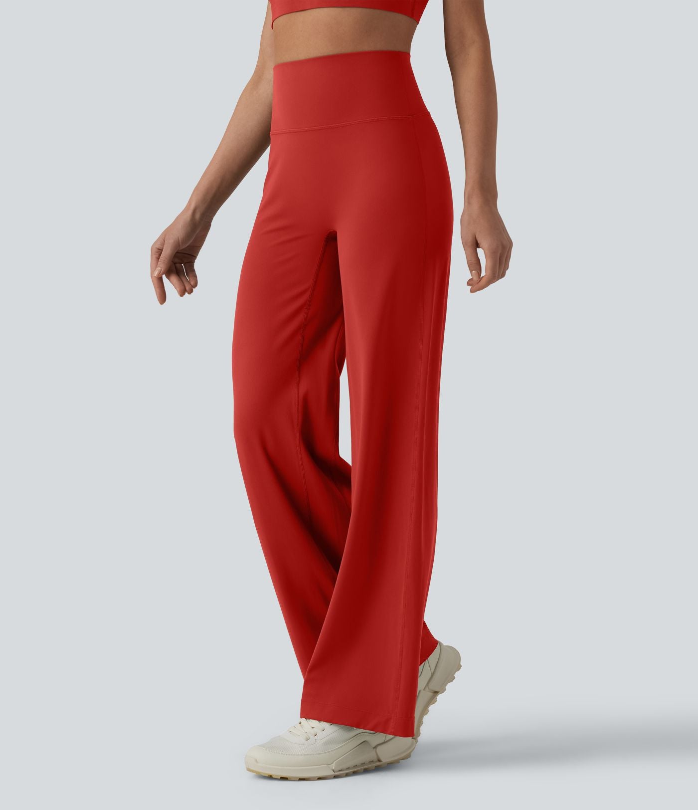 SoftlyZero™ Pantalon yoga coupe droite gainant taille haute à fronces - UPF50+
