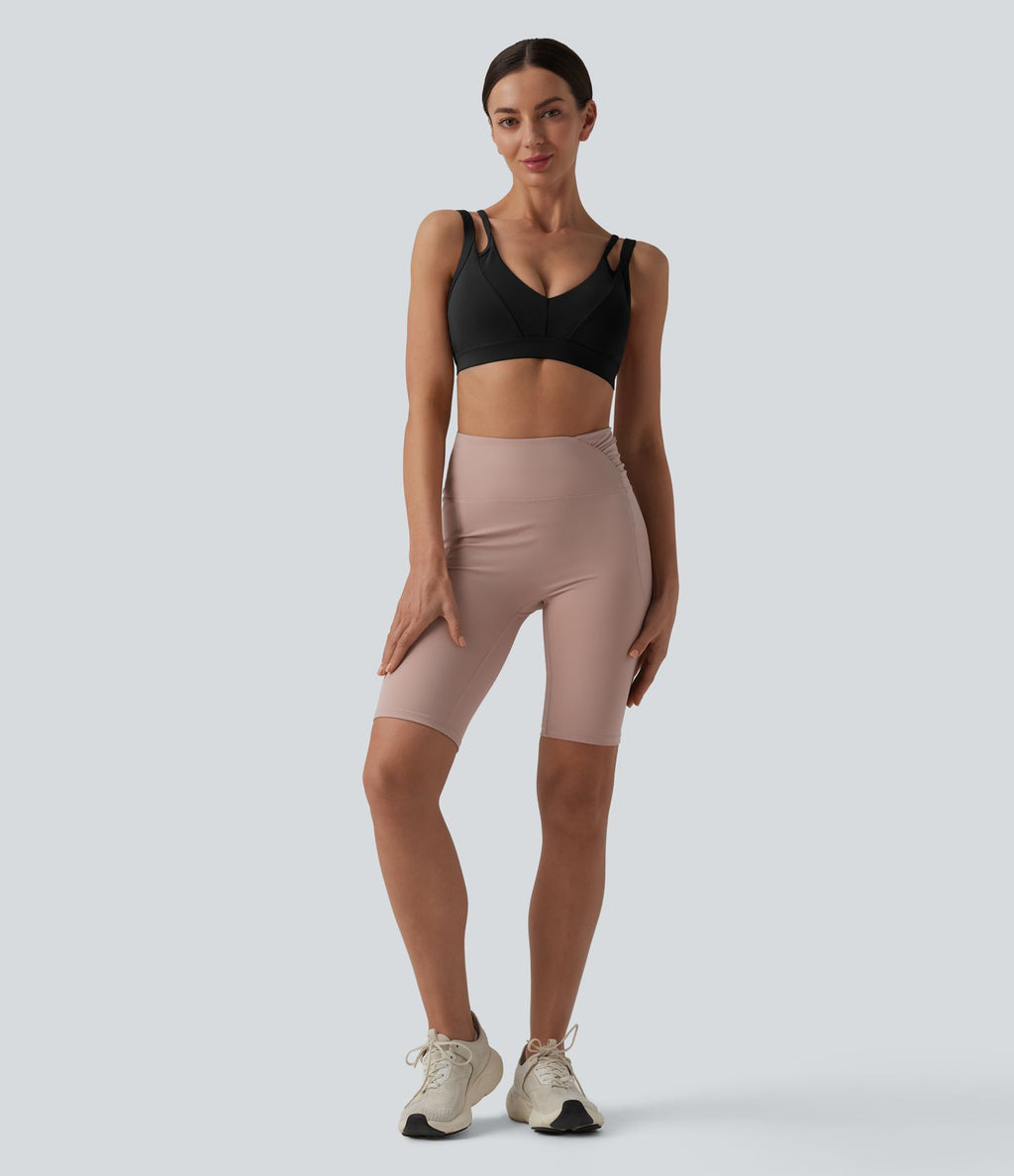 Brassière de sport SoftlyZero™ Airy yoga dos nu à double bretelles maintien léger effet frais InstantCool, protection solaire UPF50+