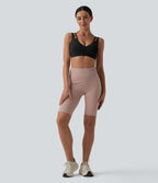 Brassière de sport SoftlyZero™ Airy yoga dos nu à double bretelles maintien léger effet frais InstantCool, protection solaire UPF50+