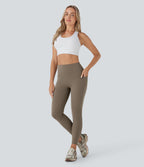 Legging 7/8 d'entraînement gainant taille haute avec sous-vêtement intégré antibactérien et poches Halara UltraSculpt™
