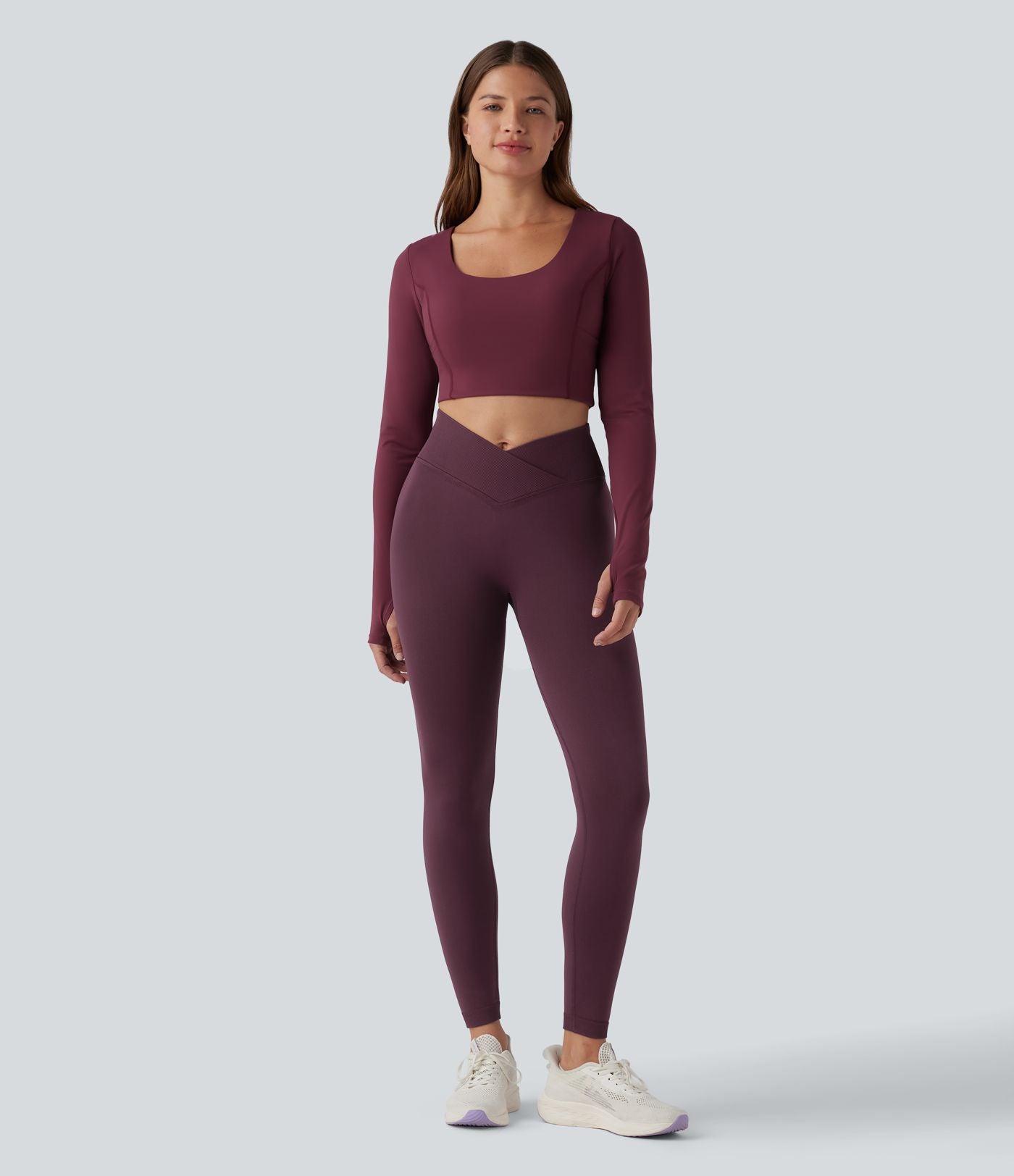 OneForm Seamless Flow Legging 7/8 yoga froncé taille haute croisée