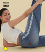 Jean large casual délavé Halara X Smiley® Halara Flex™ taille haute avec poches