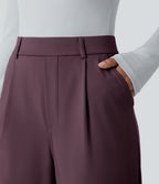 Pantalon tailleur évasé taille haute Halara Flex™ DayStretch avec poches