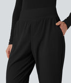 Pantalon tailleur fuselé Halara Flex™ taille mi-haute micro gaufré gainant avec poches