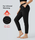 Pantalon jogging détente thermique chiné taille mi-haute séchage rapide avec cordon et poches - UPF40+