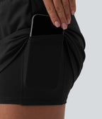 Short de yoga 2-en-1 SoftlyZero™ Airy taille haute gainant effet frais InstantCool 12,5 cm avec poches