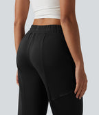 Jogging casual fuselé taille mi-haute avec poches