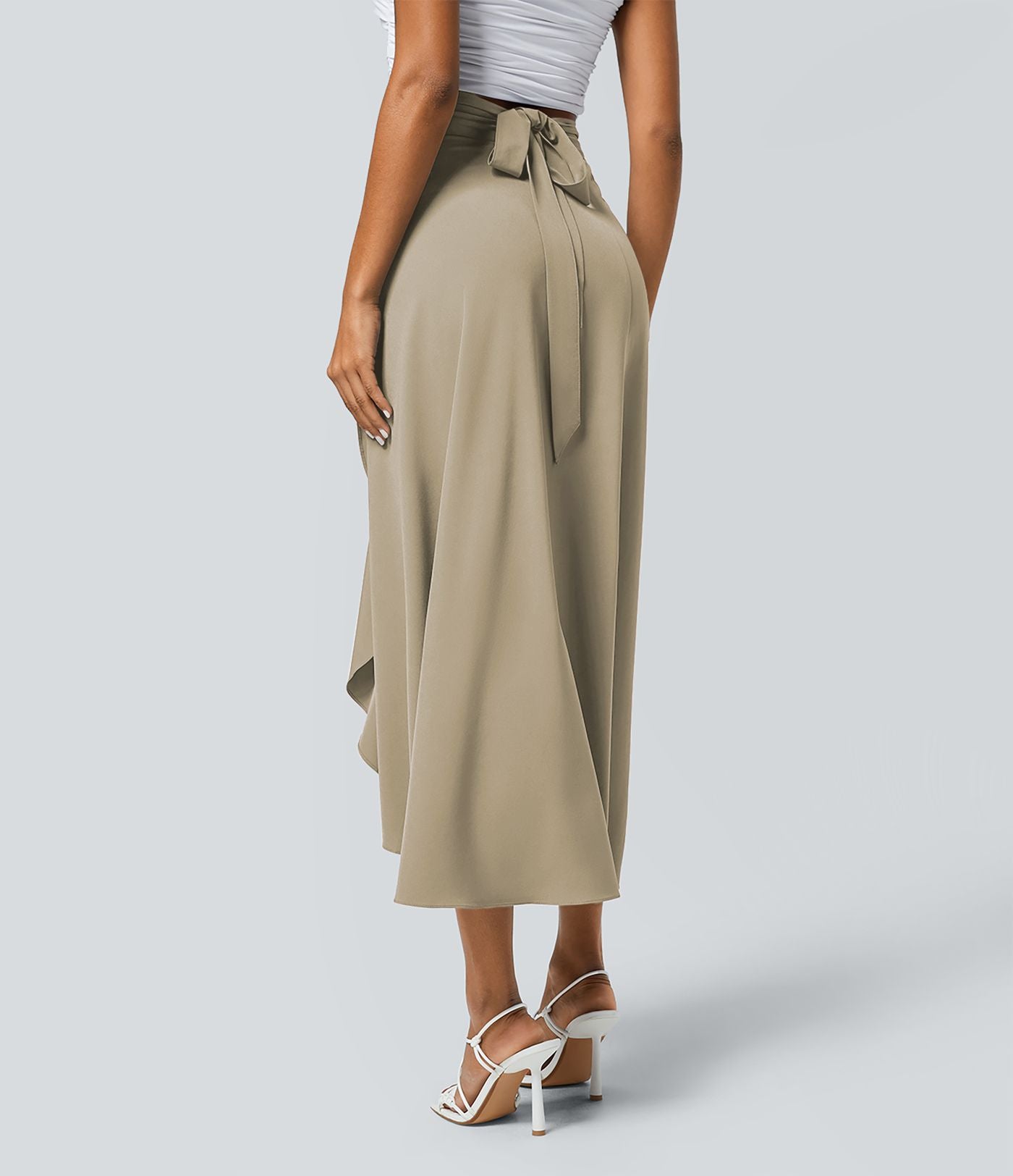 Jupe fluide de Vacances Breezeful™ Séchage Rapide Taille Haute Dos Noué Torsadé