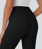 Pantalon corsaire décontracté taille moyenne à laçage avec poches arrière
