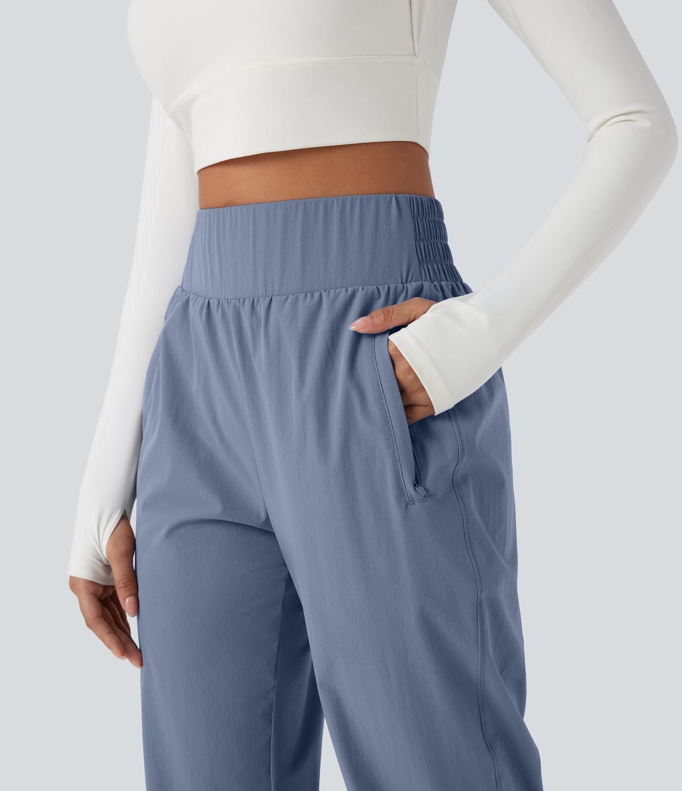 Jogging randonnée taille haute poches zippées