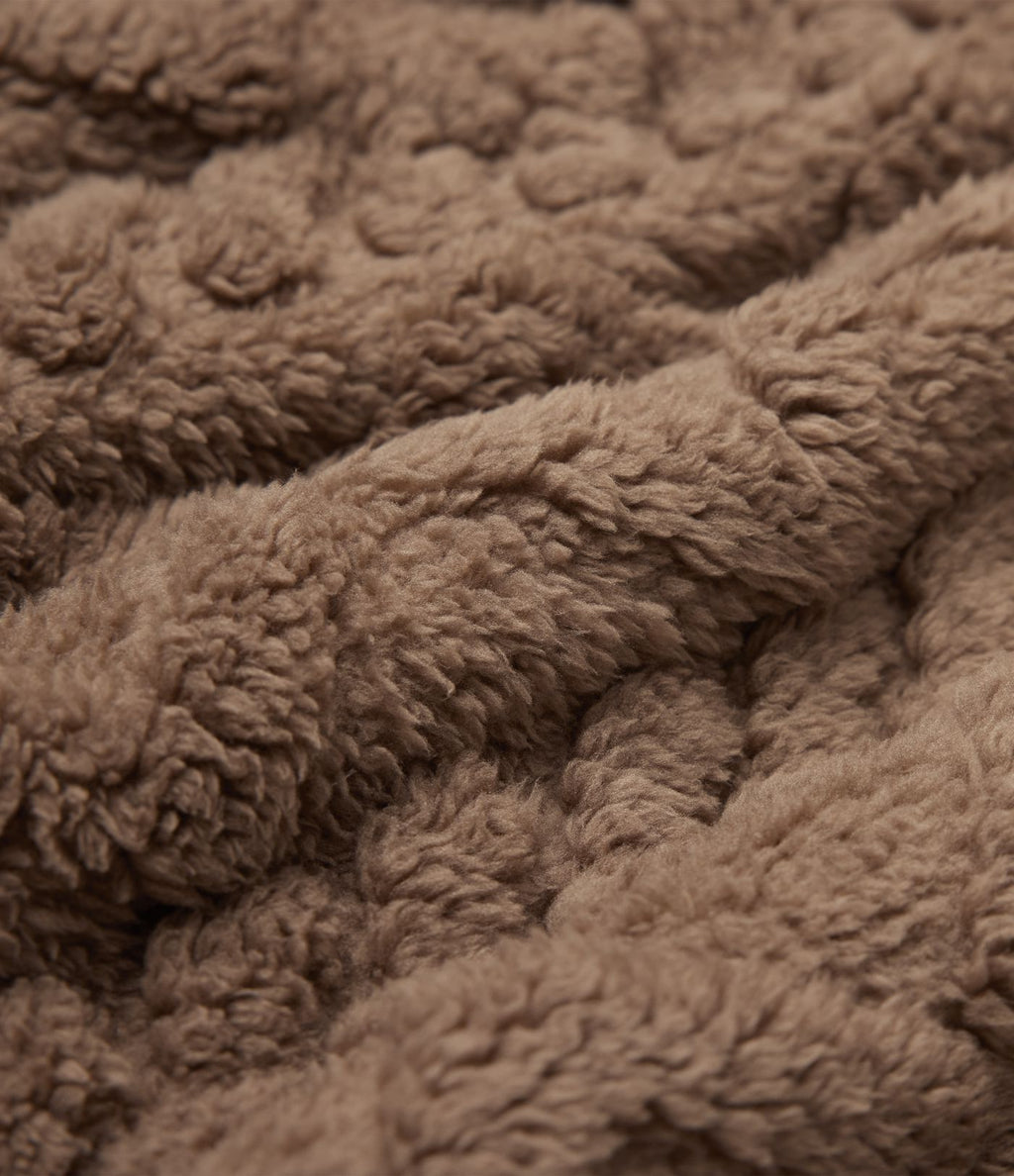 Gilet sherpa à capuche