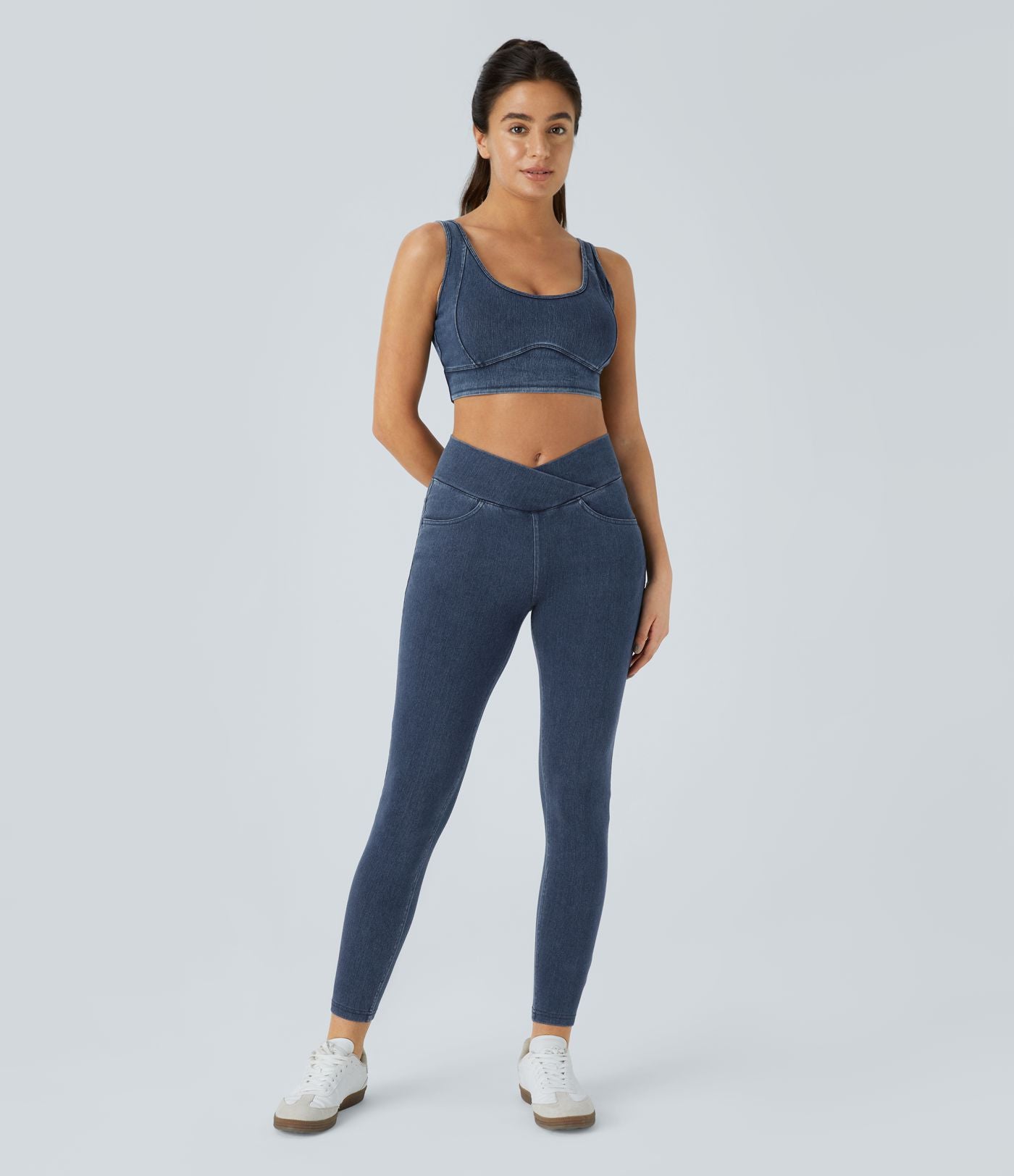 Halara Flex™ Jegging Travail Taille Haute Croisé Poches Multiples Tricot Extensible