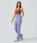 Pantalon de yoga à coupe bootcut gainant taille haute avec poches Halara UltraSculpt™