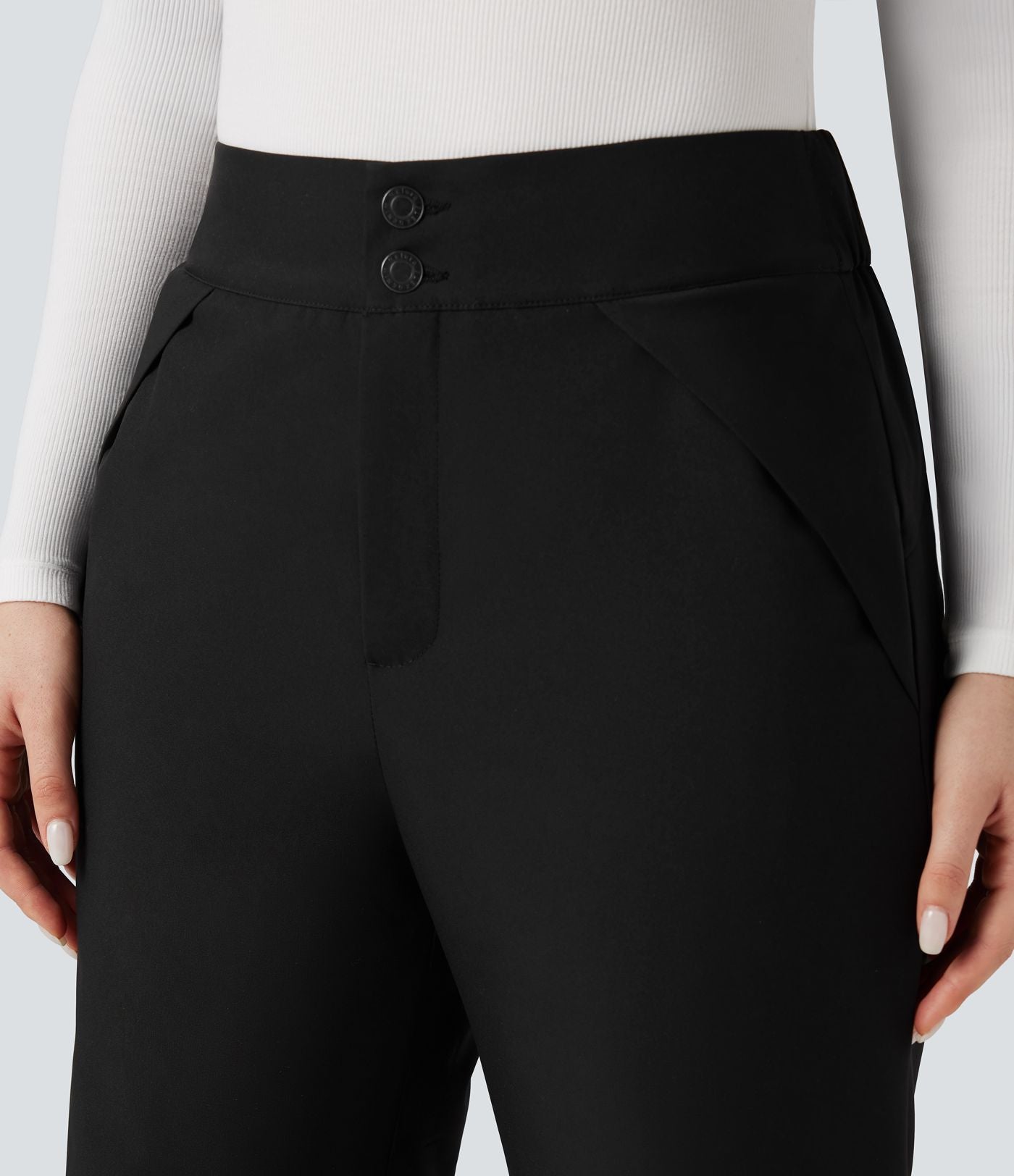 Pantalon randonnée chauffant bootcut taille haute avec poches