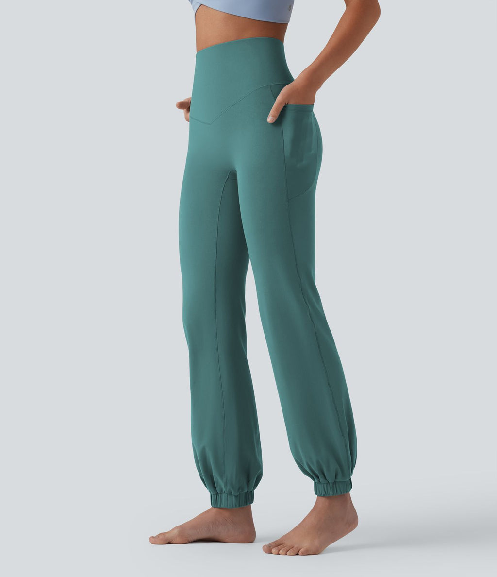 Jogging ballon danse SoftlyZero™ taille haute gainant avec poches