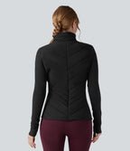 Veste matelassée running PuffFlex col cheminée manches longues avec zip et poches