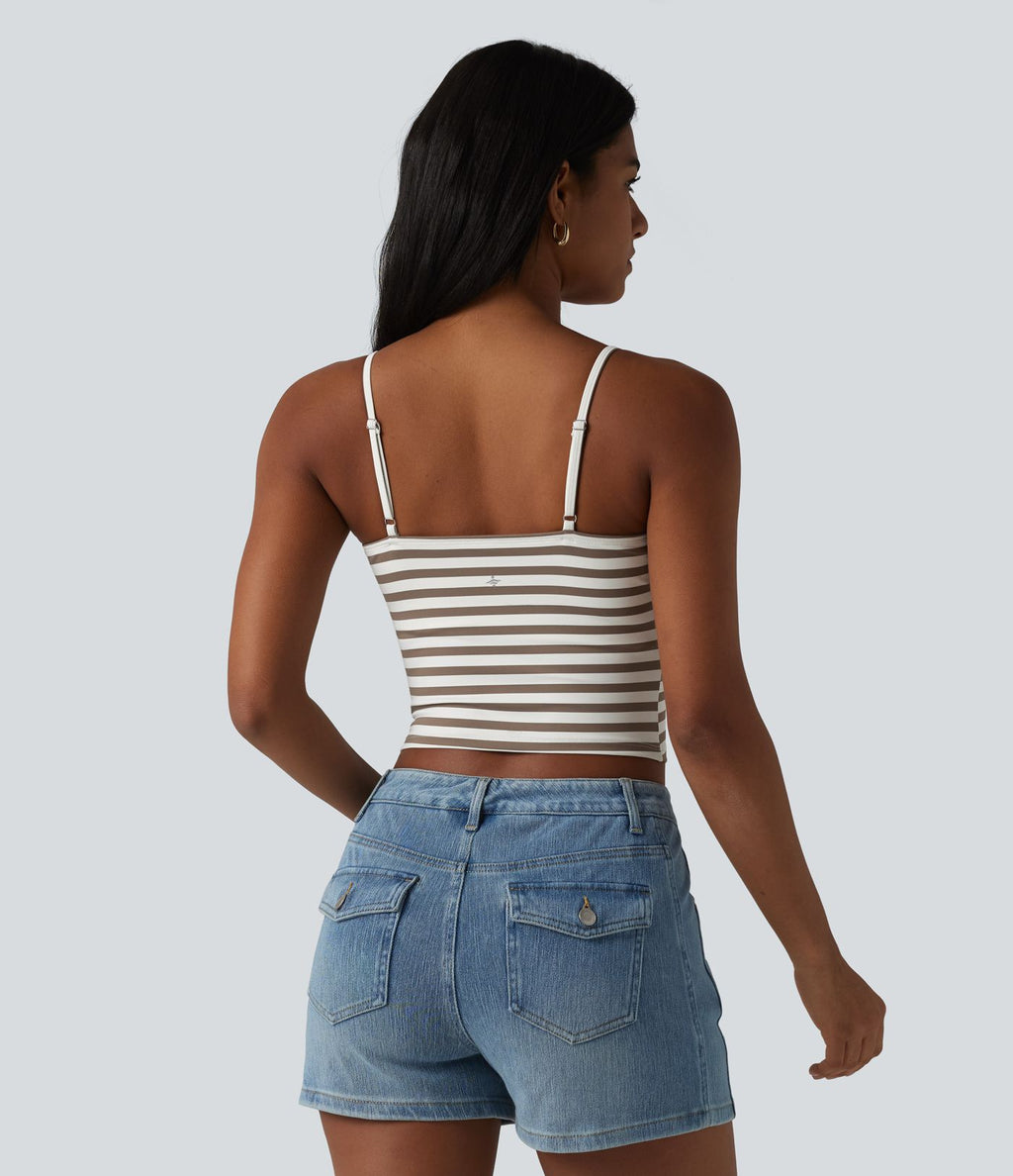 Débardeur de sport rayé avec soutien-gorge intégré