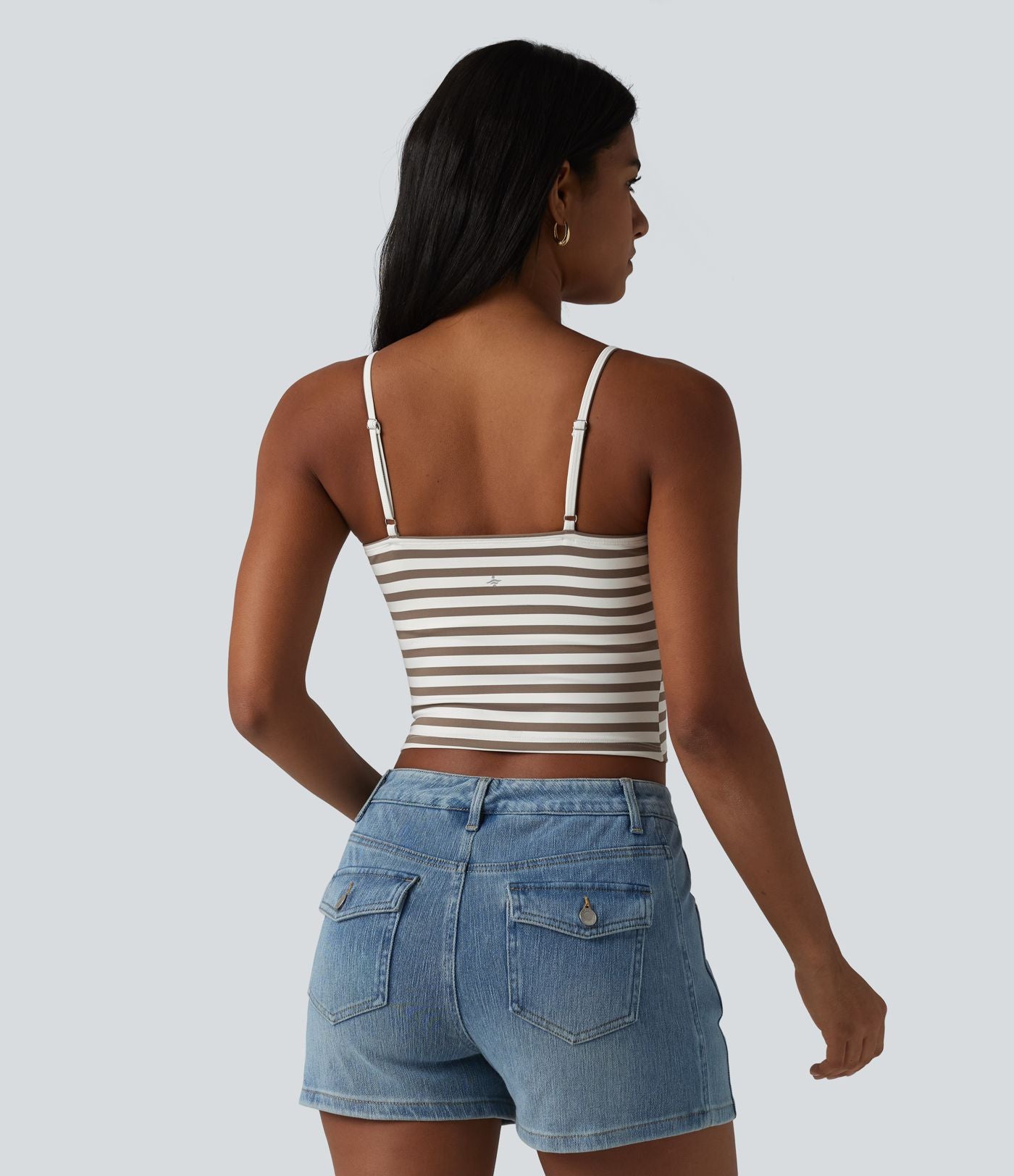 Débardeur de sport rayé avec soutien-gorge intégré