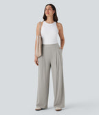 Pantalon de costume Breezeful™ à taille haute, jambes larges, poches latérales et séchage rapide