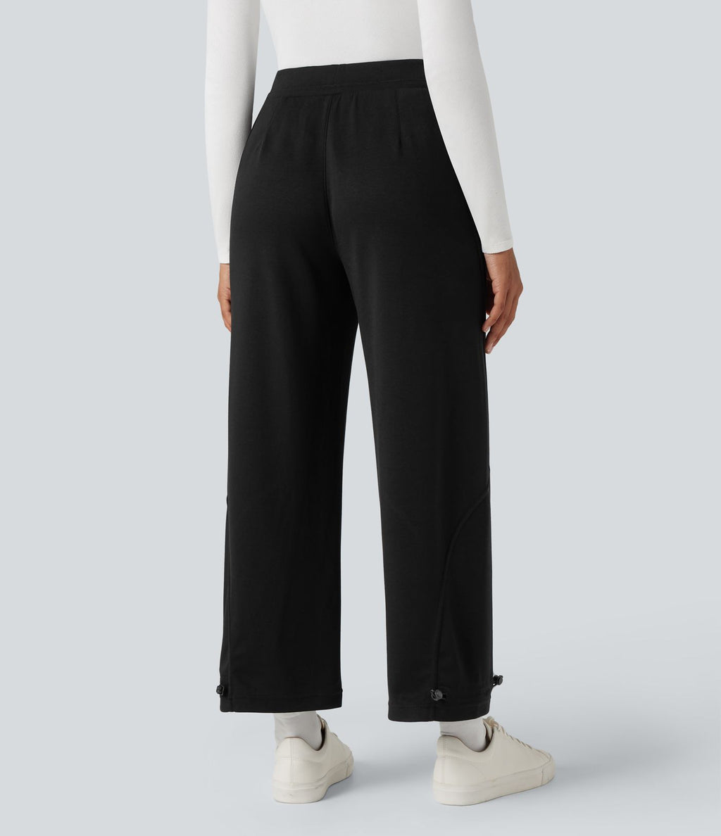 Pantalon jogging taille haute avec poches