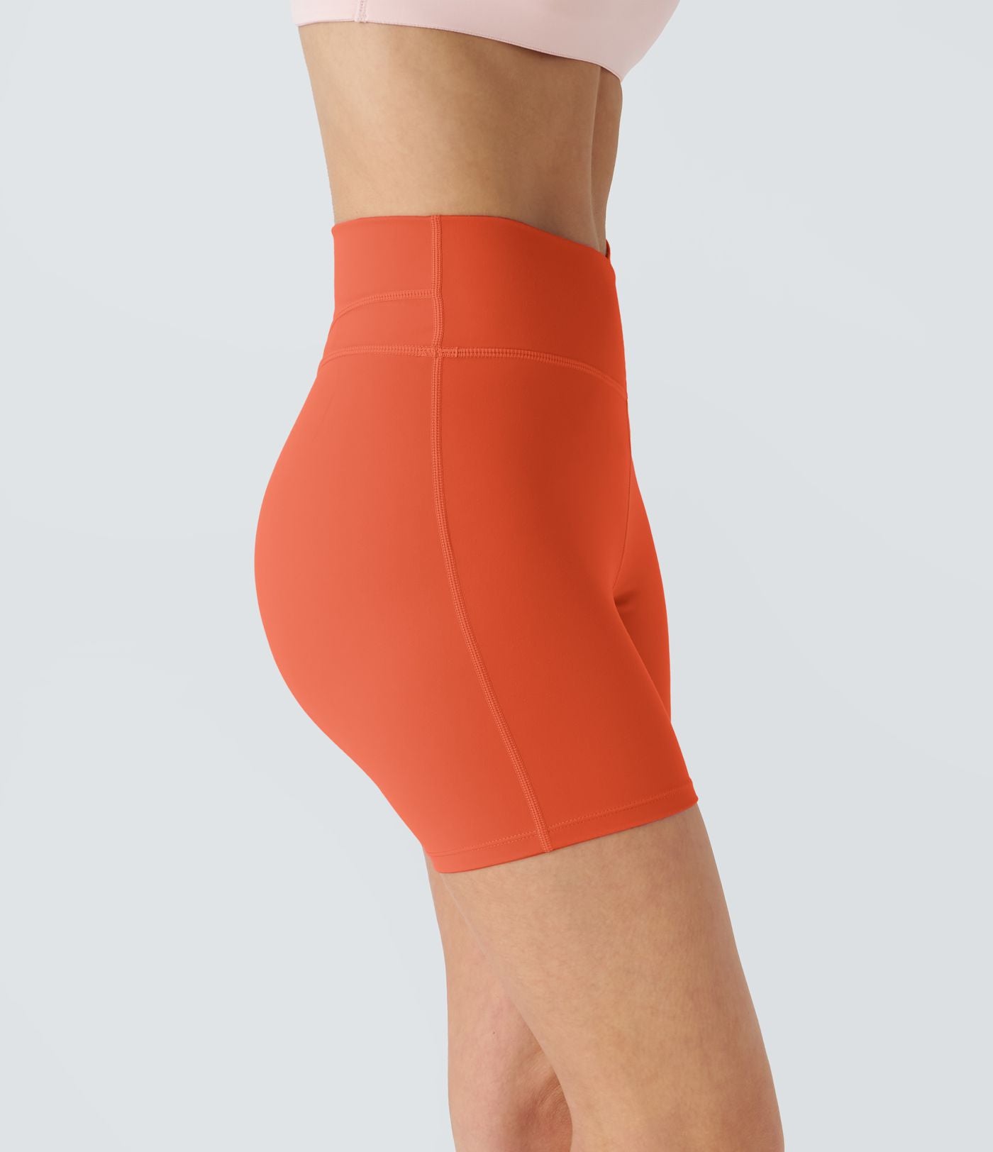 Softlyzero™ Plush Shorts 12,5cm Yoga Taille Haute Croisés Froncés