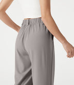 Pantalon tailleur cropped Halara Flex™ taille haute jambes larges en gaufré avec poches