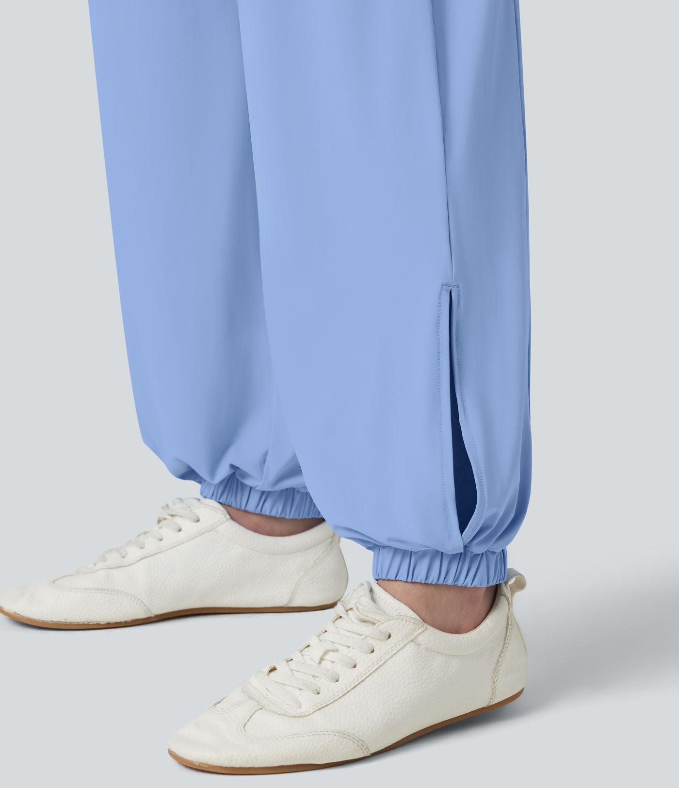 Jogging de sport taille haute effet frais InstantCool avec cordon de serrage, fentes, poches et séchage rapide, protection solaire UPF50+