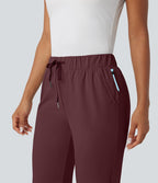 Pantalon golf fuselé taille haute cordon poches séchage rapide - Poche tee de golf