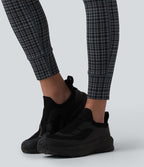Legging de yoga Halara UltraSculpt™ taille haute avec cordon de serrage imprimé carreaux avec poches