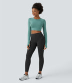 Legging de yoga thermique taille haute avec poches latérales