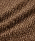 Veste décontractée maille gaufré manches longues ourlet arrondi avec poches