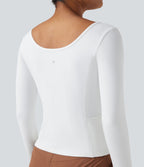 Haut de sport randonnée SoftlyZero™ Plush manches longues à trous pouces avec poches