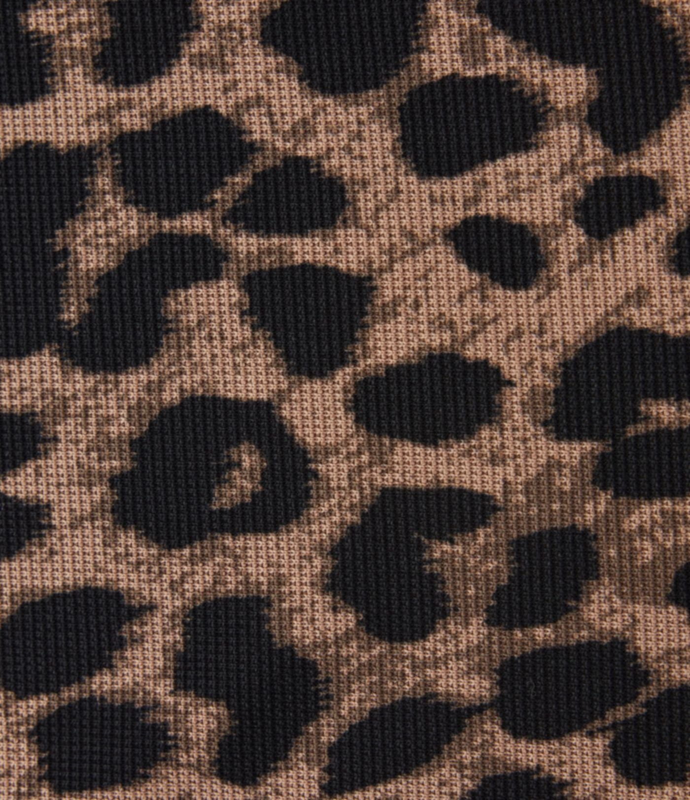 Jupe-short décontractée mini taille haute gauffrée imprimé léopard