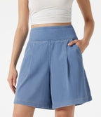 Halara Flex™ Short décontracté ample en jean taille haute 17,5 cm avec poches