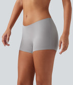 Shorty d'intérieur lisse à taille mi-haute