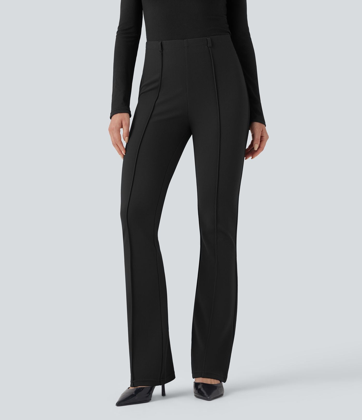 Pantalon tailleur bootcut gainant taille moyenne Halara Flex™