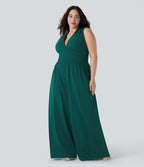 Combinaison grande taille col V sans manches avec poches - Édition Easy Peasy