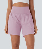Short de yoga SoftlyZero™ Airy 2-en-1 taille très haute avec poches et effet frais InstantCool 17,5 cm
