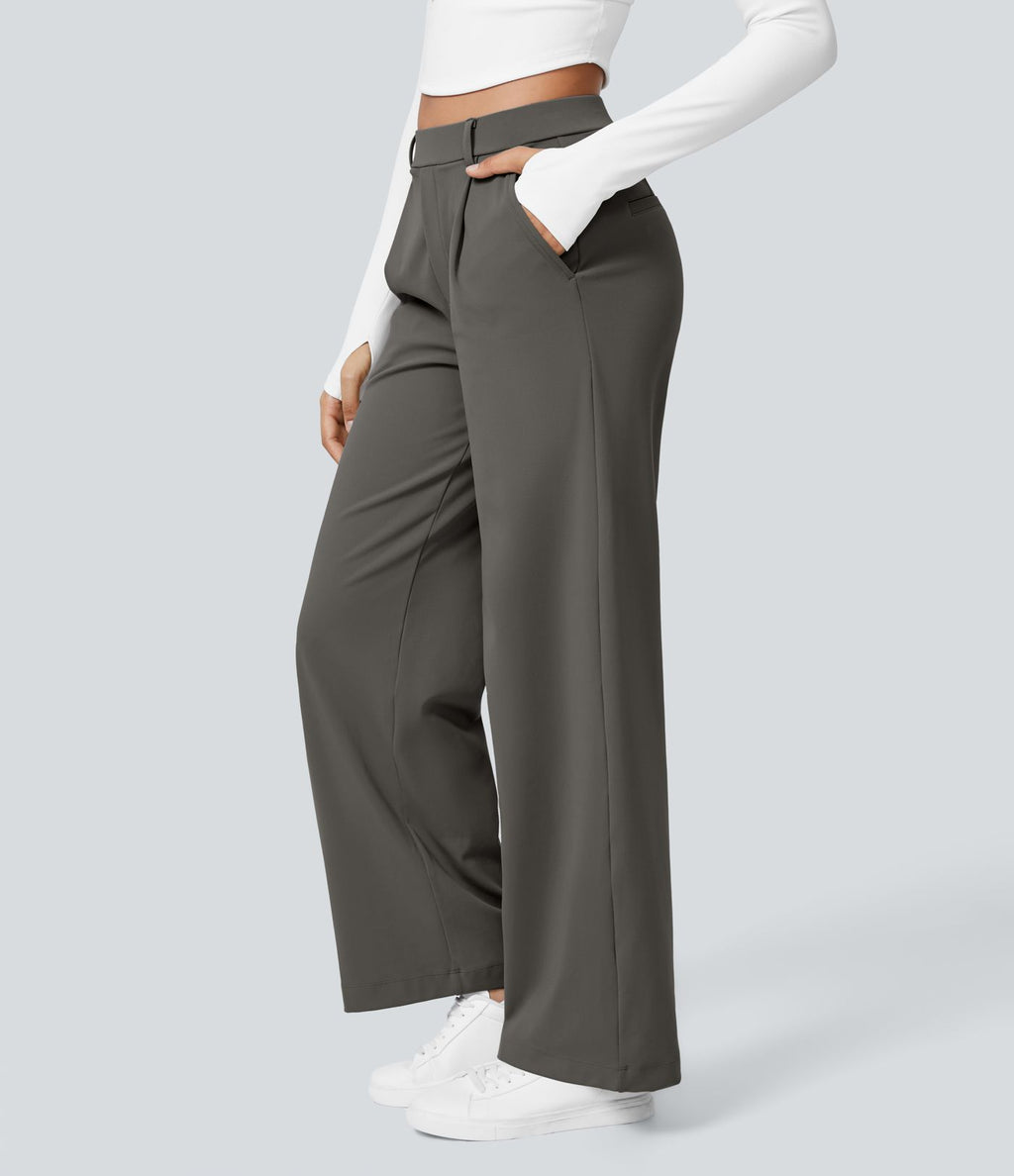 Pantalon tailleur Halara Flex™ DayStretch coupe droite taille haute avec poches