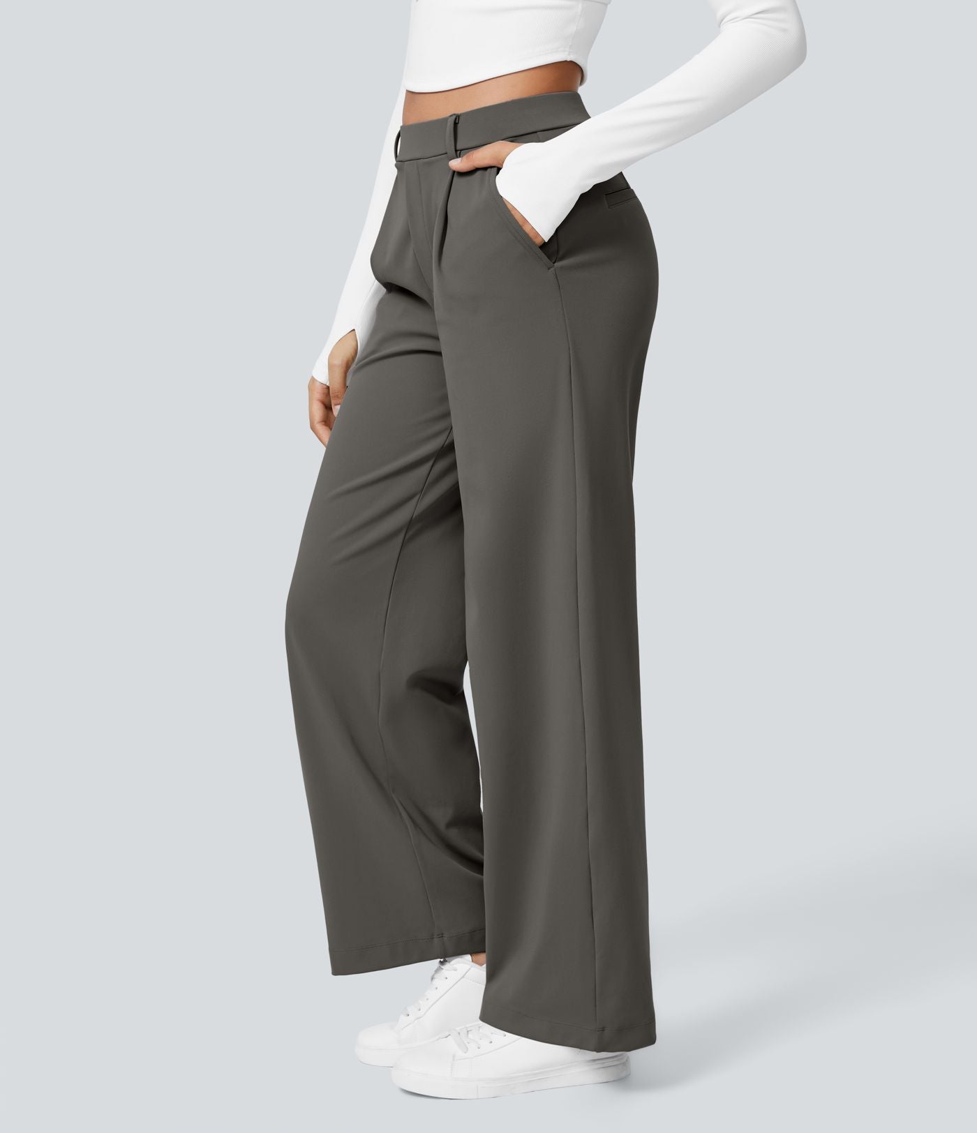 Pantalon tailleur Halara Flex™ DayStretch coupe droite taille haute avec poches