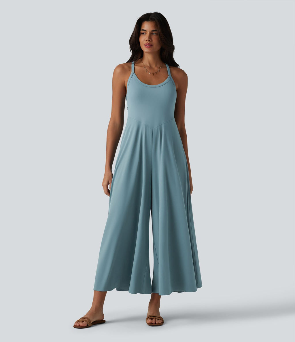 Combinaison fluide Breezeful™ col U dos nu séchage rapide avec poches