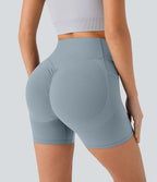 Short cycliste 12,5 cm d'entraînement gainant galbant taille haute avec effet scrunch et poches Halara UltraSculpt™