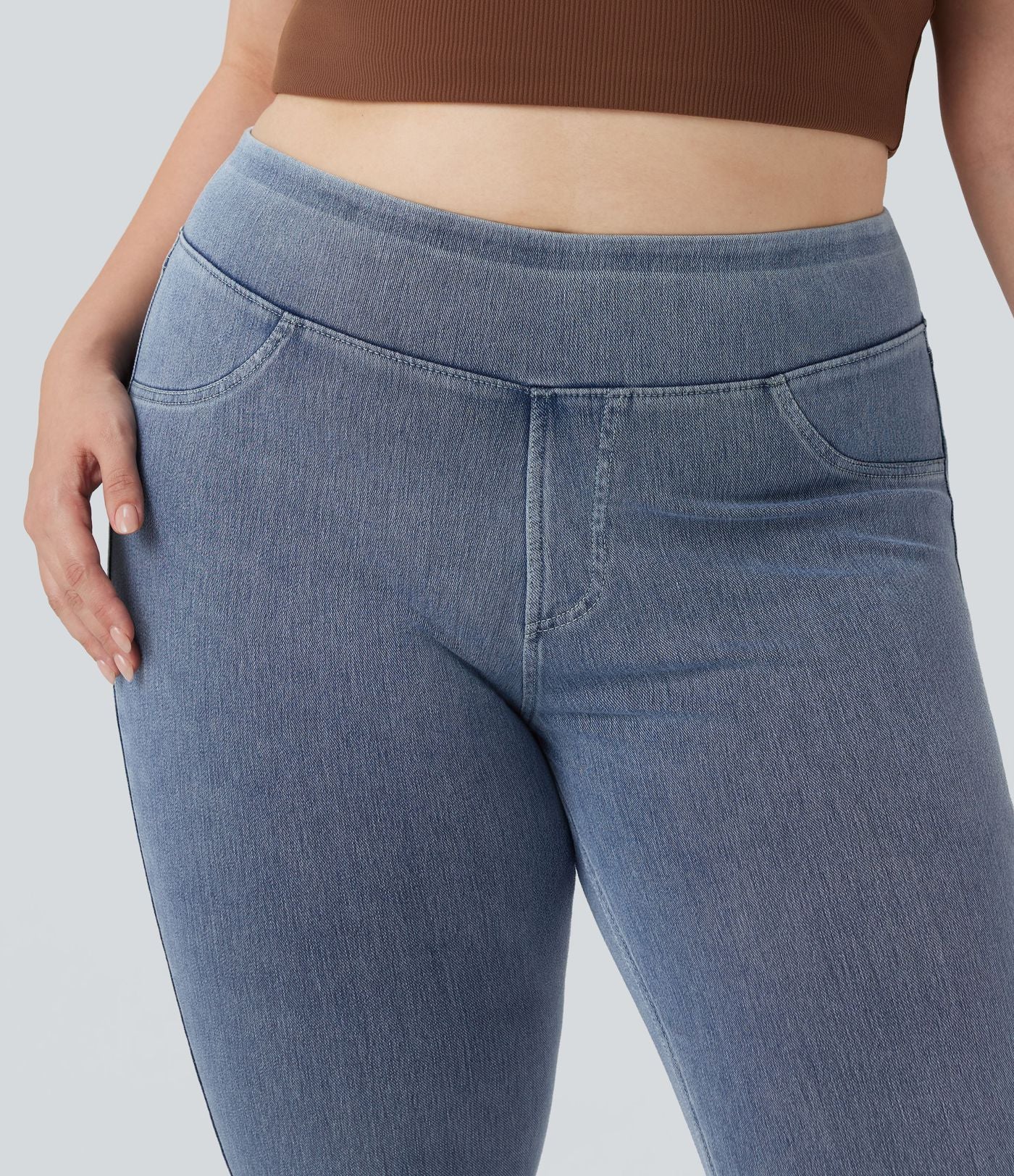 Halara Flex™ Jegging Casual Taille Haute Tricot Extensible Poche Latérale Arrière Grande Taille